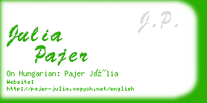 julia pajer business card